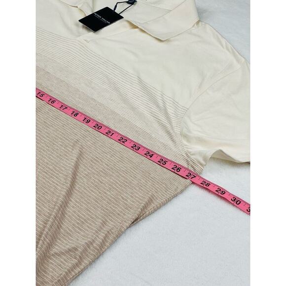Peter Millar Men’s XXL Cream Crown Crafted Luxury Open Collar Polo Shirt $160 - Picture 8 of 10